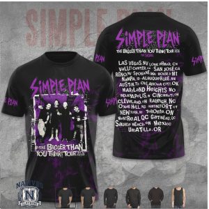 Simple Plan The Bigger Than You Think Tour T Shirt