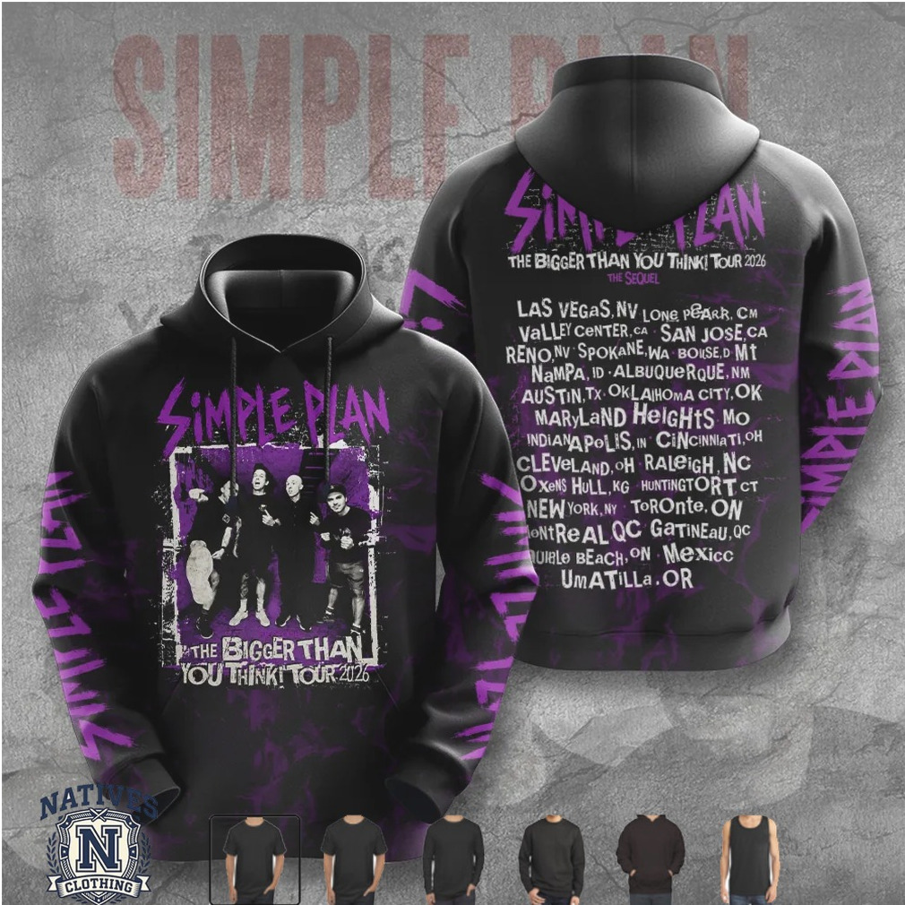 Simple Plan The Bigger Than You Think Tour T Shirt Simple Plan The Bigger Than You Think Tour T Shirt
