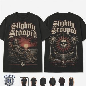 Slightly Stoopid Skeleton Beach Sunset Reggae Rock T Shirt