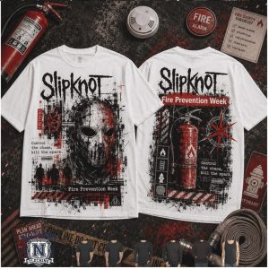 Slipknot Fire Prevention Week Mask Grunge Fire Extinguisher T Shirt