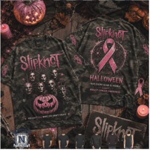 Slipknot Heavy Metal Rock Band Breast Cancer Awareness T Shirt