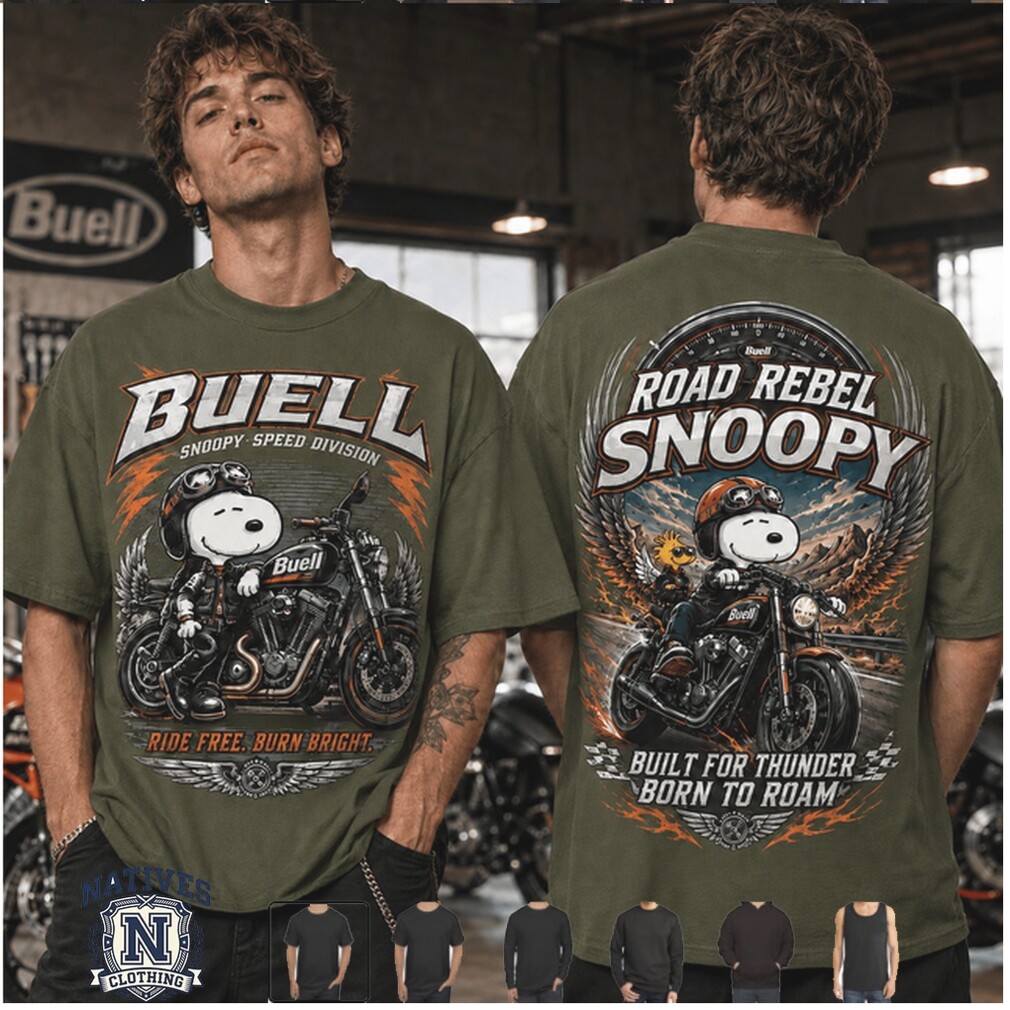 Snoopy Buell Motorcycle Road Rebel Biker Ride Free Graphic T Shirt Snoopy Buell Motorcycle Road Rebel Biker Ride Free Graphic T Shirt
