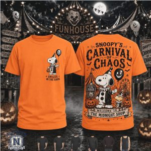 Snoopy Carnival Chaos Midnight Show Halloween T Shirt
