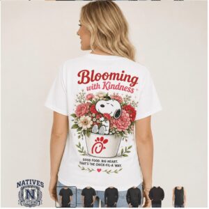 Snoopy Chick Fil A Bloom With Kindness Floral T Shirt