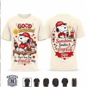 Snoopy Coca Cola Sunshine Smiles Morning Vibes Graphic T Shirt