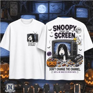 Snoopy From The Screen Seven Days Of Spooks T Shirt