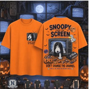 Snoopy From The Screen Seven Days Of Spooks T Shirt