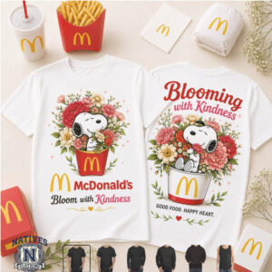 Snoopy McDonald Fast Food Bloom Kindness T Shirt