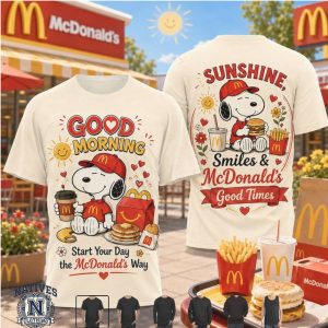 Snoopy McDonald's Good Morning Sunshine Good Times T Shirt
