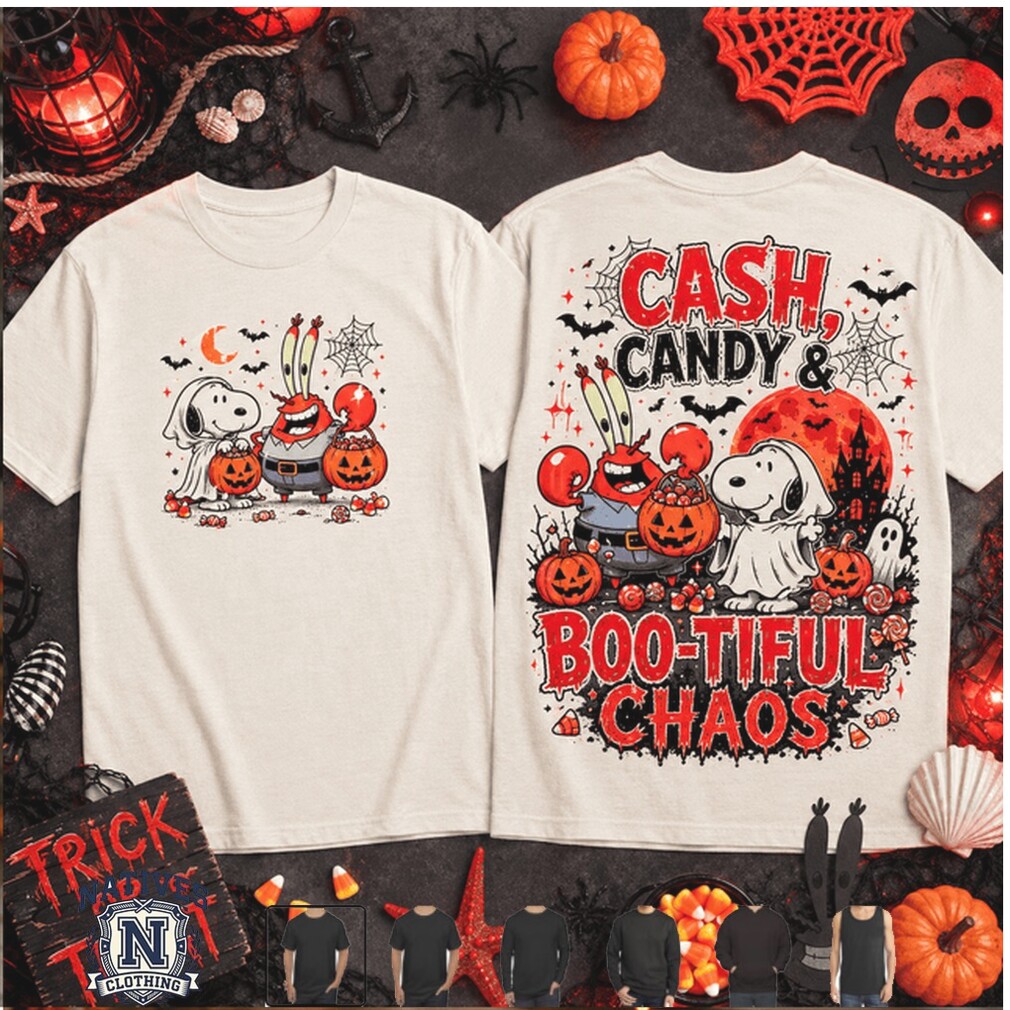 Snoopy Mr Krabs Halloween Boo Tiful Chaos T Shirt Snoopy Mr Krabs Halloween Boo Tiful Chaos T Shirt