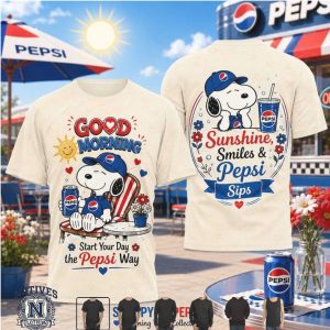 Snoopy Pepsi Good Energy Sunshine Smiles Sips T Shirt