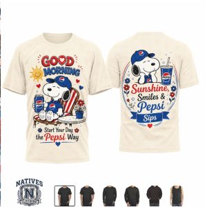 Snoopy Pepsi Good Energy Sunshine Smiles Sips T Shirt