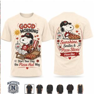 Snoopy Pizza Hut Good Morning Sunshine Pizza Slices T Shirt