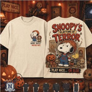 Snoopy Playtime Of Terror Play Nice Or Else T Shirt