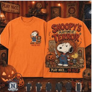 Snoopy Playtime Of Terror Play Nice Or Else T Shirt