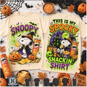 Snoopy Pringles Halloween Witch Spooky Snackin T Shirt