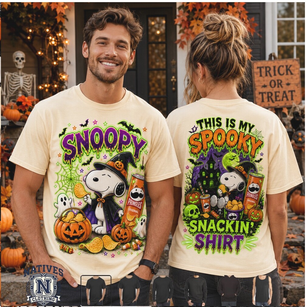 Snoopy Pringles Halloween Witch Spooky Snackin T Shirt Snoopy Pringles Halloween Witch Spooky Snackin T Shirt