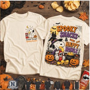 Snoopy Pringles Spooky Snacks And Happy Howls T Shirt
