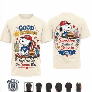 Snoopy Sonic Drive In Sunshine Smiles Morning Vibes T Shirt