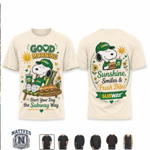 Snoopy Subway Sunshine Smiles Fresh Bites Morning T Shirt