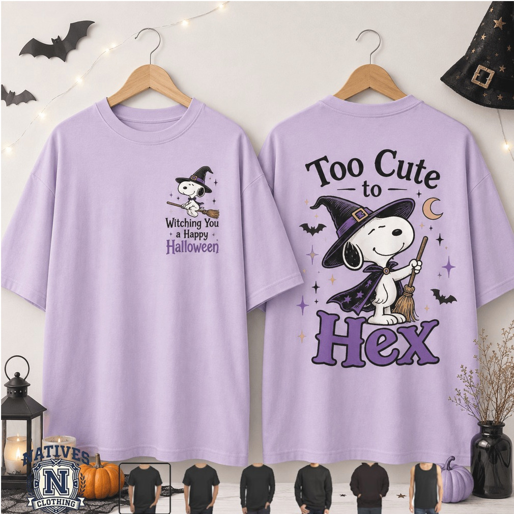 Snoopy Too Cute To Hex Witch Halloween Purple T Shirt Snoopy Too Cute To Hex Witch Halloween Purple T Shirt