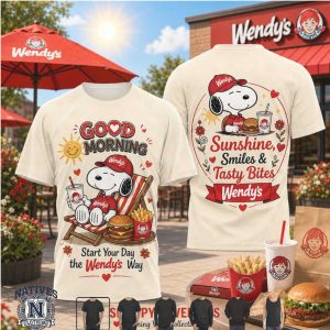 Snoopy Wendy's Sunshine Smiles Tasty Bites Morning T Shirt