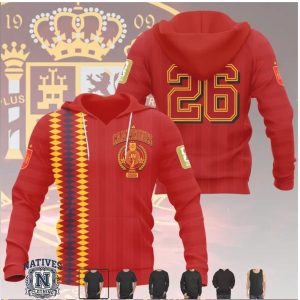 Spain 2026 World Cup Champions National Pride Number T Shirt