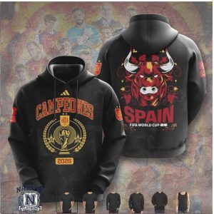 Spain Soccer Bull Mascot World Cup 2026 Champions T Shirt
