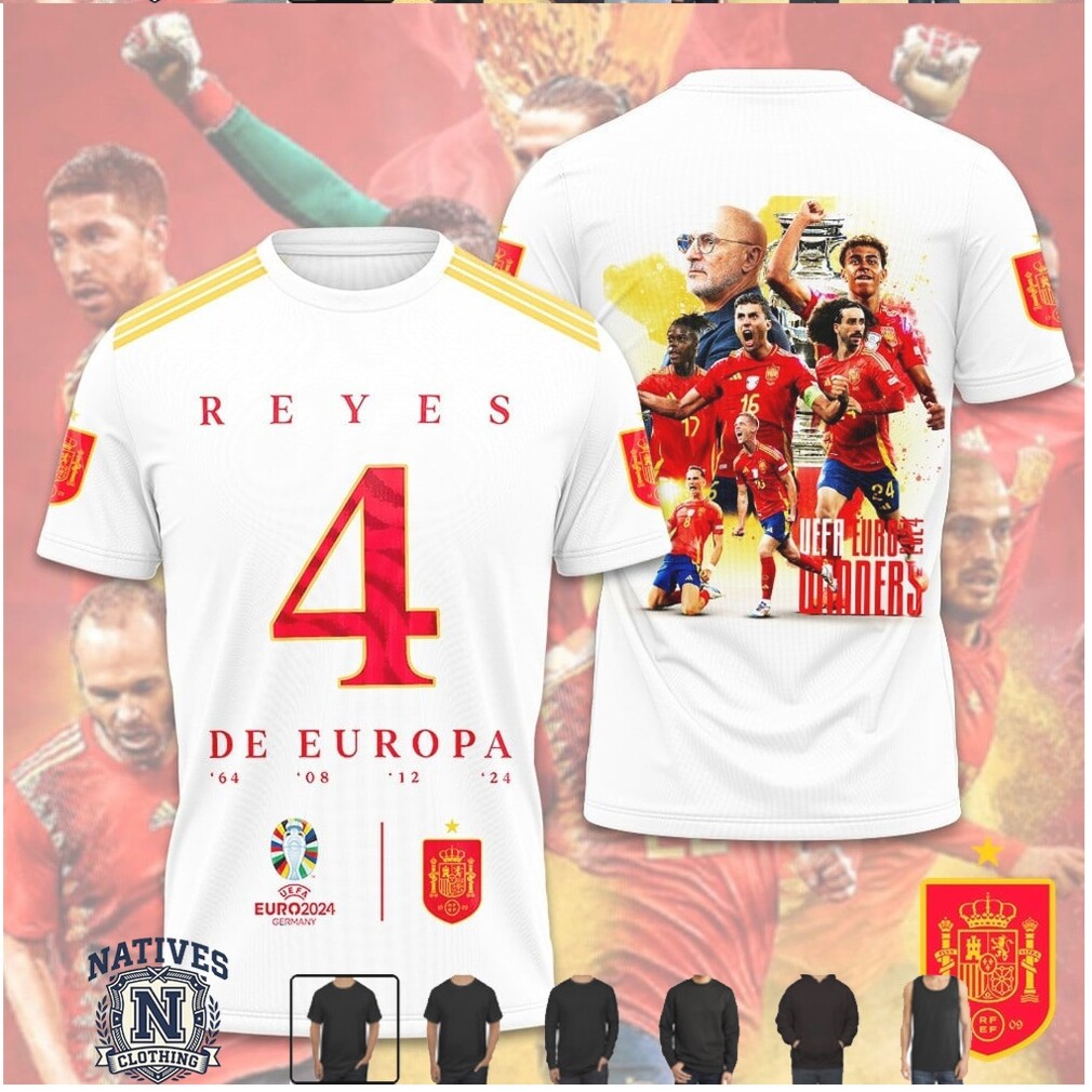 Spain Soccer Champions Reyes De Europa T Shirt Spain Soccer Champions Reyes De Europa T Shirt