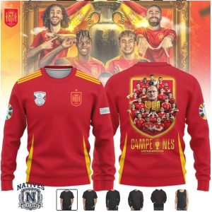 Spain UEFA Euro 2024 Champions Soccer Team Red T Shirt