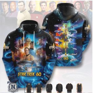 Star Trek 60th Anniversary Spaceship Galaxy Graphic T Shirt