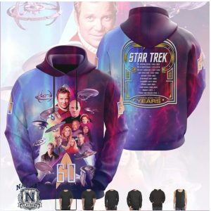 Star Trek Through The Years 60th Anniversary Galaxy T Shirt