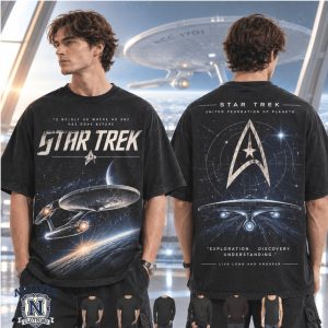 Star Trek USS Enterprise Space Exploration Vintage Graphic T Shirt