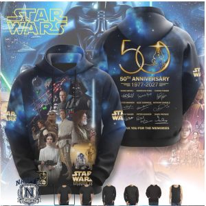 Star Wars 50th Anniversary 1977 2027 Cast Signature T Shirt