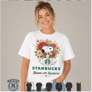 Starbucks Snoopy Bloom With Kindness Coffee Graphic T Shirt