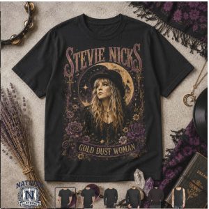 Stevie Nicks Gold Dust Woman Witchy Boho Concert T Shirt