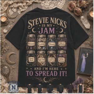 Stevie Nicks Music Fan Jam Song Jars Vintage Rock Band T Shirt