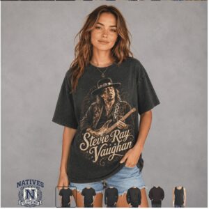 Stevie Ray Vaughan Blues Legend Texas Guitar Hero Vintage T Shirt
