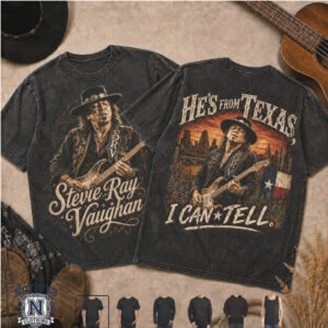 Stevie Ray Vaughan Blues Legend Texas Guitar Hero Vintage T Shirt