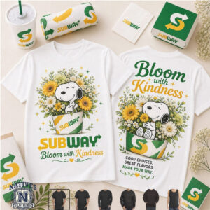 Subway Snoopy Bloom With Kindness Fast Food Graphic T Shirt
