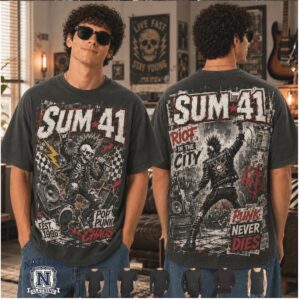 Sum 41 Pop Punk Rock Band Riot In The City Vintage T Shirt