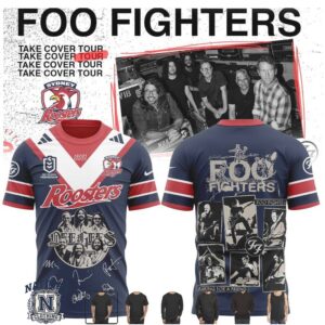Sydney Roosters Foo Fighters Take Cover Tour Rock Band Jersey T Shirt