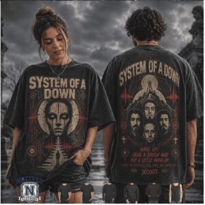 System Of A Down Vintage Rock Band Wake Up Graphic T Shirt