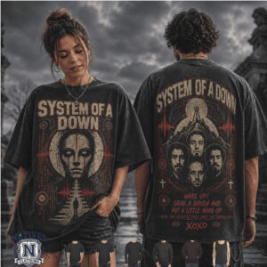 System Of A Down Vintage Rock Band Wake Up Graphic T Shirt
