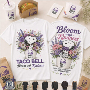 Taco Bell Snoopy Bloom With Kindness Fast Food Graphic T Shirt