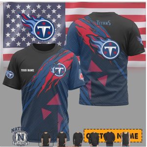 Tennessee Titans Custom Name Personalized Football T Shirt
