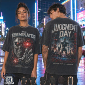 Terminator Cyborg Skull Judgment Day Future War T Shirt