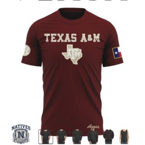 Texas A&M Aggies Football Camo Shield T Shirt