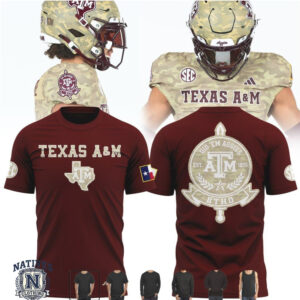 Texas A&M Aggies Football Camo Shield T Shirt