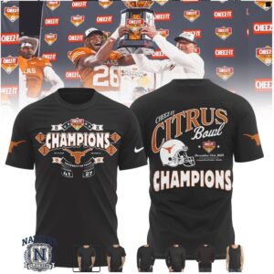Texas Longhorns Citrus Bowl Champions Football Black T Shirt